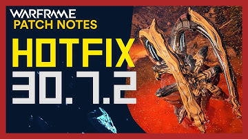 Warframe Hotfix 30.7.2 Patch Notes - Sentient Evolution & Status Effects + Adversary Weapon Sale