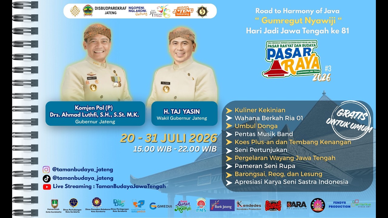 LIVE 🔴 DAY 8 PASAR RAYA TAMAN BUDAYA JAWA TENGAH #3 2026