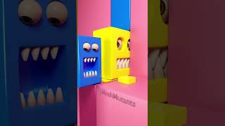 Blue vs Yellow: The Endless Monster Crush! 🟦🟨 Infinite 3D Loop