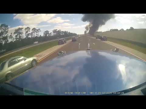 Naples plane crash: Dashcam video shows moment plane crashes on busy I-75 Florida highway