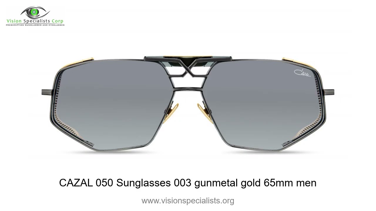 CAZAL 050 Sunglasses 003 gunmetal gold 65mm men - YouTube