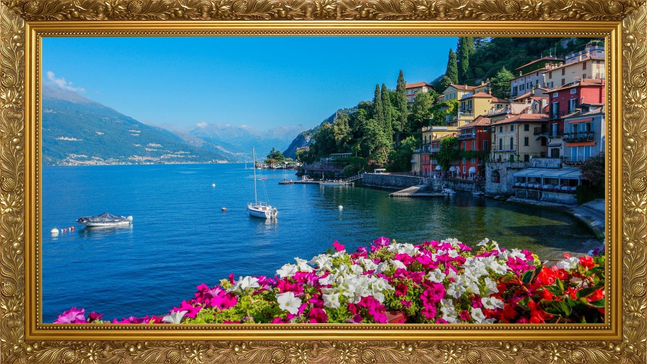 🌊 9 Hours Peaceful Lakeside View | Silent Scenic Ambience for Focus, Reading & Relaxation