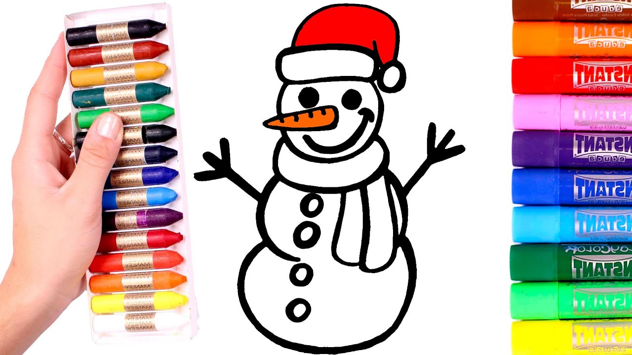 Dibuja y Colorea un Muñeco de Nieve ⛄🎨Dibujos para niños - thptnganamst.edu.vn