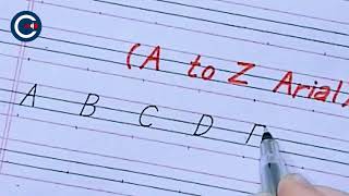 Arial Italic Uppercase A–Z Handwriting Tutorial | Basic English Writing by Creation Art👌✍️ screenshot 5