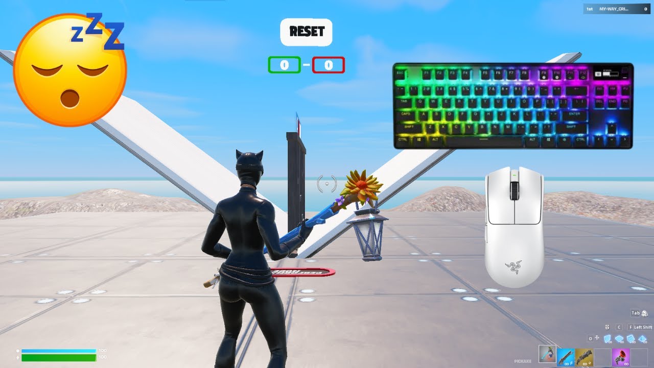 SteelSeries Apex Pro TKL ASMR 😴 1v1 Build Fights 🏆 Satisfying Keyboard Fortnite 240 FPS