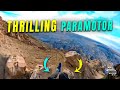 Thrilling Paramotor Proximity Flight Along a Cliffside