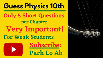 10th Class Physics Guess Paper 2021| Matric 10th class latest guess | Smart Syllabus | BISE