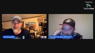 The ArtichokeDip and solo RPG guy show
Hello and welcome to the solo RPG show with artichoke dip and the solo RPG guy Don and if you enjoy listening to conversation about popculturesuch as RPG games board games movies and more than you found the right channel don’t forget to click the subscribe button followed by the bell icon to get notified when we go live for the next video The ArtichokeDip and solo RPG guy show