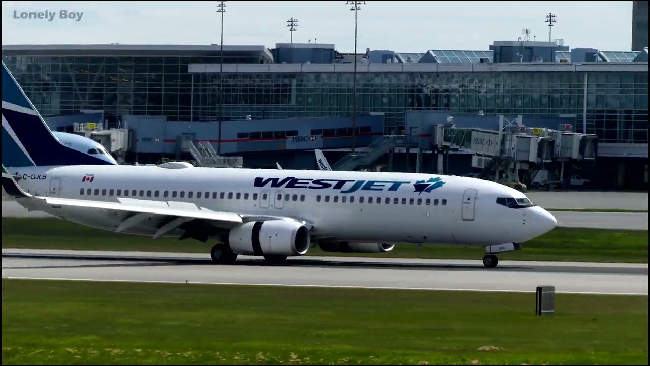 WestJet - Boeing 737 8CT from Toronto - YVR Airport 4K