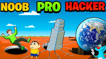 SHINCHAN OGGY PLAYING AMAZING HOLE.IO GAME CHALLENGE | NOOB PRO HACKER GAME