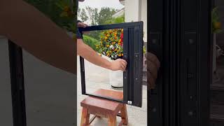 Sturdy and durable foldable aluminum screen door,Easy to install, fits different door sizes