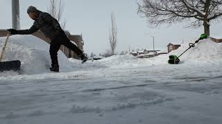 Another Snow Day Clearing The Driveway Again With The Greenworks 80V Shovel Still Super Effective