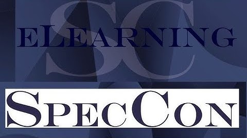How to eLearn with SpecCOn- How lessons work