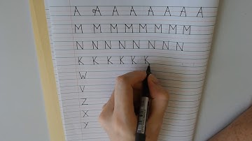 Kinetic Letters Handwriting Scheme Uppercase Letter Formation: Sliding Lines Family