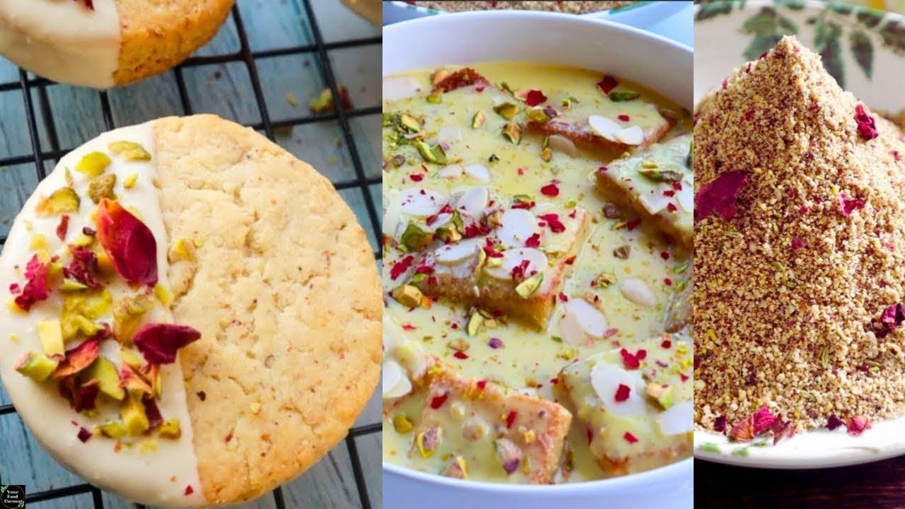 New Recipe!! Thandai cookies recipe l Instant Thandai Powder l Holi special Recipe | Bread custard |