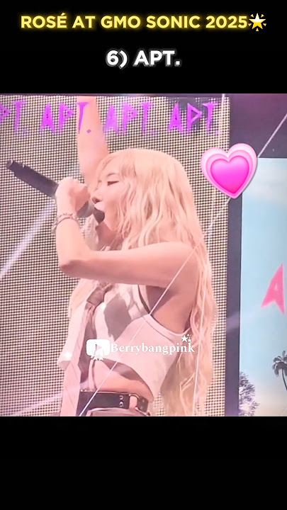 ROSÉ performed 6 songs LIVE at the GMO Sonic 2025 in Japan 💗✨️ #vocalqueen #rosé #rosie #shortsviral