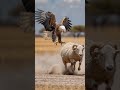 Wild Fight: Sheep Escapes Across the Sand! #naturebattle  #wildlifebattle #discovery