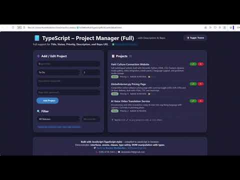 📘 What This TypeScript App Demonstrates by Gesner Deslandes