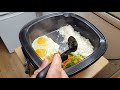 Chinese mixed vegetable egg fried rice in multicooker