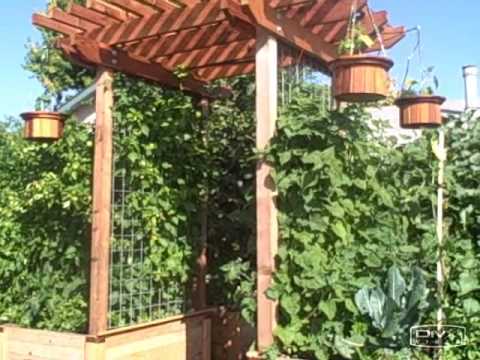 My Redwood Entry Trellis Arbor. Why not to use vinyl ... My Redwood Entry Trellis Arbor. Why not to use vinyl ...