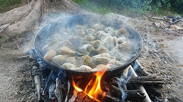 survival alone in the rainforest - snail cooking recipe