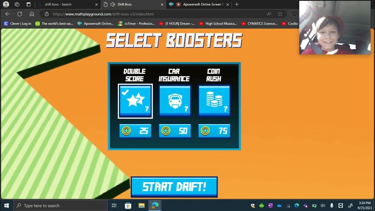 Attemping to beat my high score on drift boss. YouTube