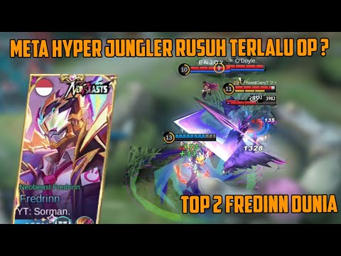 MENGGILA !! Top Global FREDINN Hyper Jungler Terlalu OP ?? Meta Build Terkuat dan Tersakit MLBB @primaoktavian7562