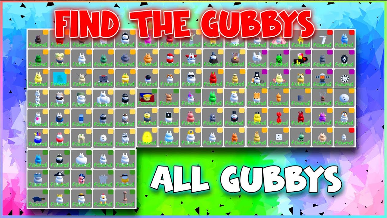 Find the Gubbys - ALL Gubbys [ROBLOX] - YouTube