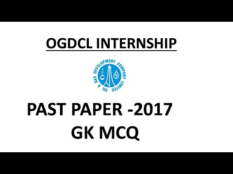 OGDCL Internship Past Paper  Nts 2017