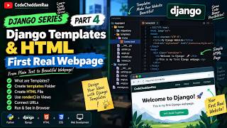 Django Templates & HTML | First Real Webpage | Django Series Part 4