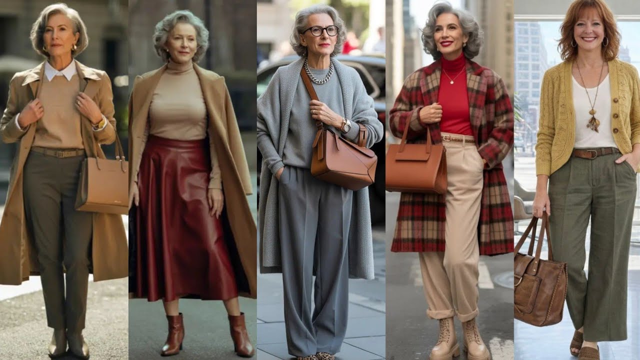 Естественная красота для женщин старше 50, 60 и 70 лет | Новые тренды в женской моде | Весенне-зи...