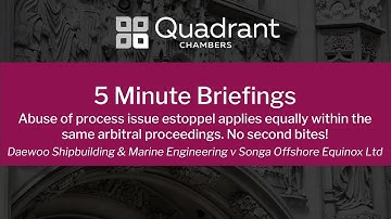 Abuse of process issue estoppel applies equally within the same arbitral proceedings Simon Rainey QC