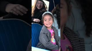 Our beautiful little Princess Lily riding a vintage golf cart ☺️