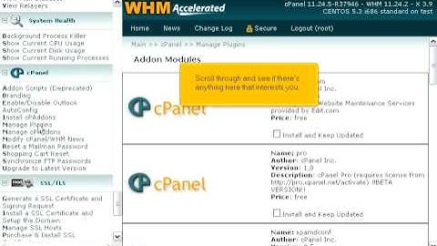 How to manage cPanel Plugins in WHM