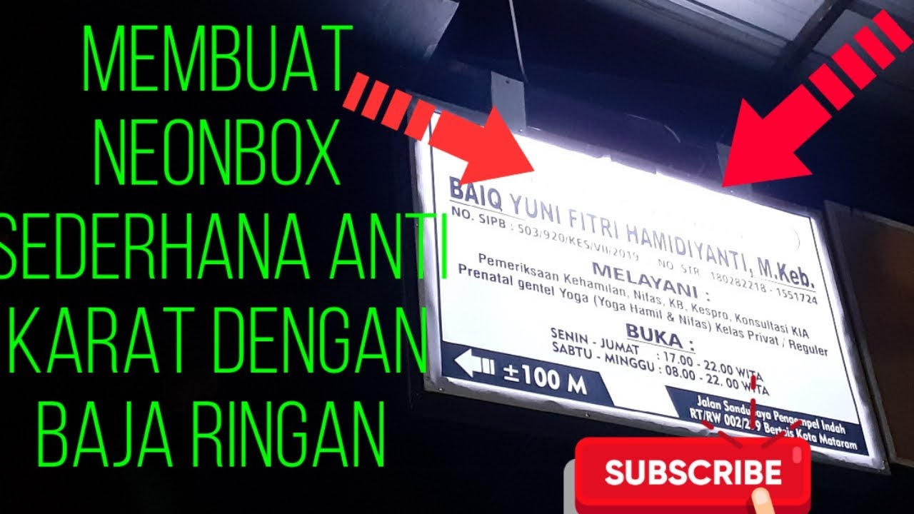 MEMBUAT PLANG NEON BOX ANTI KARAT SEDERHANA DENGAN BAHAN BAJA RINGAN - YouTube