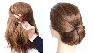 π± 1 Minute EASY UPDO for SHORT HAIR π± How to: Easy Christmas Updo by Another Braid