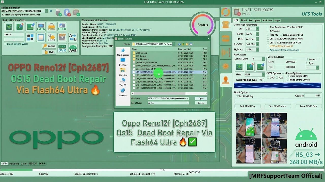 OPPO Reno12F 4G [CPH2687] OS15 Dead Boot Repair With Flash64 Ultra 🔥 ...