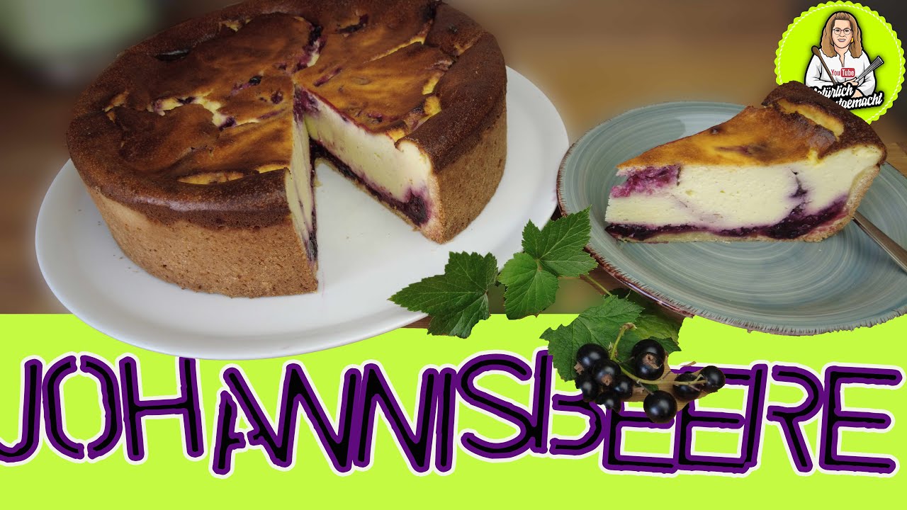 Käsekuchen mit schwarzen Johannisbeeren, fruchtig und sehr lecker 😋