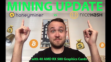 BIG MINING UPDATE!😱Honeyminer vs. NiceHash with 40 AMD RX 580 Graphics Cards 🤑