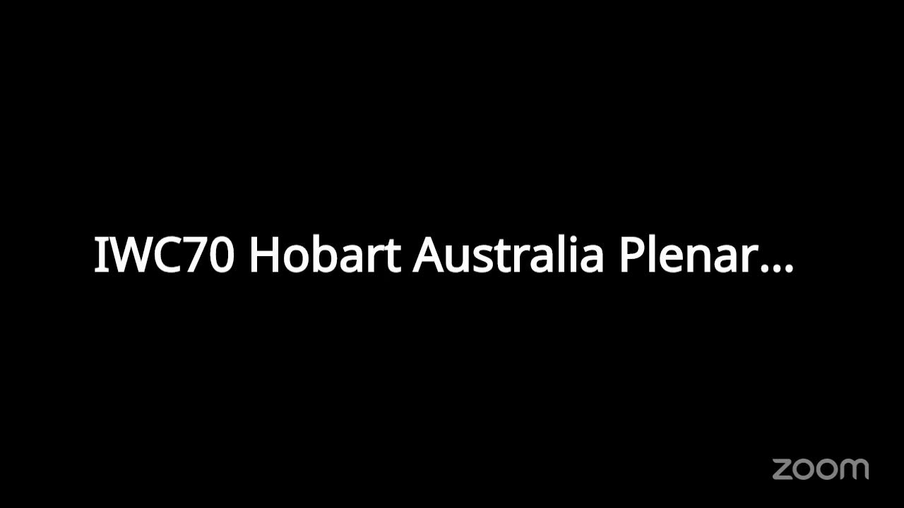 IWC70 Hobart Australia Plenary Day 1