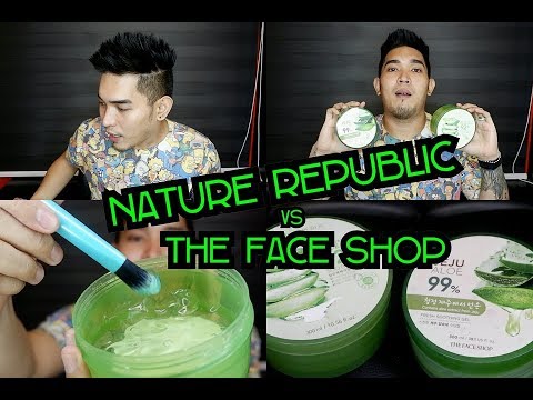 KIKOMPARES Nature Republic & The Face Shop Aloe Vera Gels