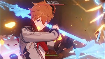 Childe C0 F2P one shot Pyro Regisvine! No food & potion buff!