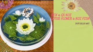 Hoa Sen Cá Koi - Rau Câu 3D Duy Jelly Art
