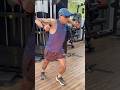 Gym Motivation. Shoulders Strengthening Exercises at Gym. It’s Traditional Exercise.