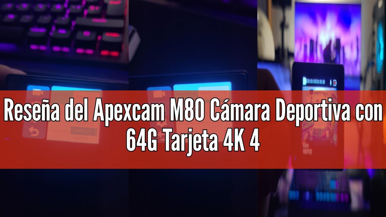 Apexcam Cámara Deportiva 4K 16MP WiFi Ultra HD Cámara subacuática