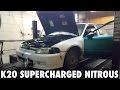 K20 supercharged nitrous civic hatch dyno