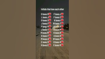 Initials that love each other #initials #initial #foryou #fyp 2