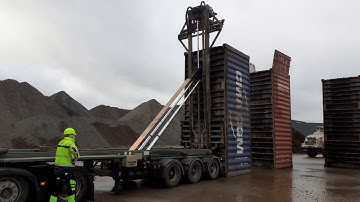 How to load 20 foot scrap container vertically in 15 minutes