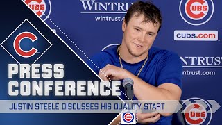 "I definitely wanted to keep competing" | Cubs Pitcher Justin Steele Discusses His Quality Start