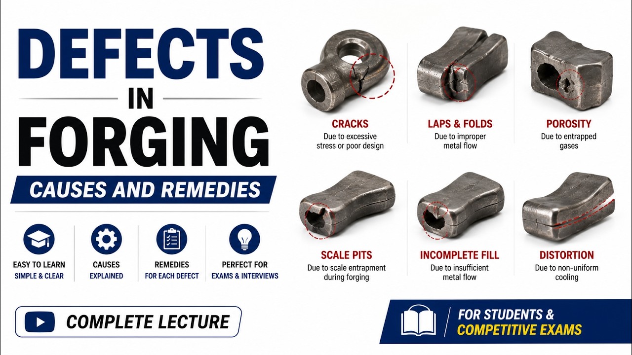Defects in Forging | Lecture Video - YouTube